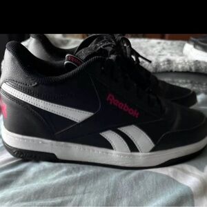 Harley Reebok Black and White Sneakers Classic Athletic Design